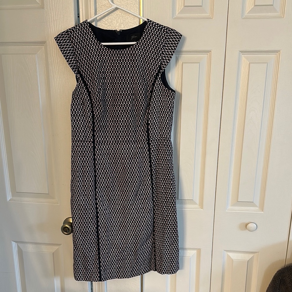 Elegant Black and White Patterned Dress